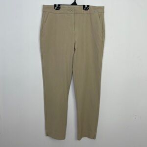 Badgley Mischka cream office straight legs pants